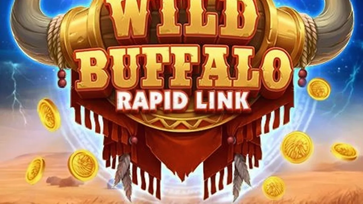 Interface do jogo Wild Buffalo: Rapid Link com tema de vida selvagem