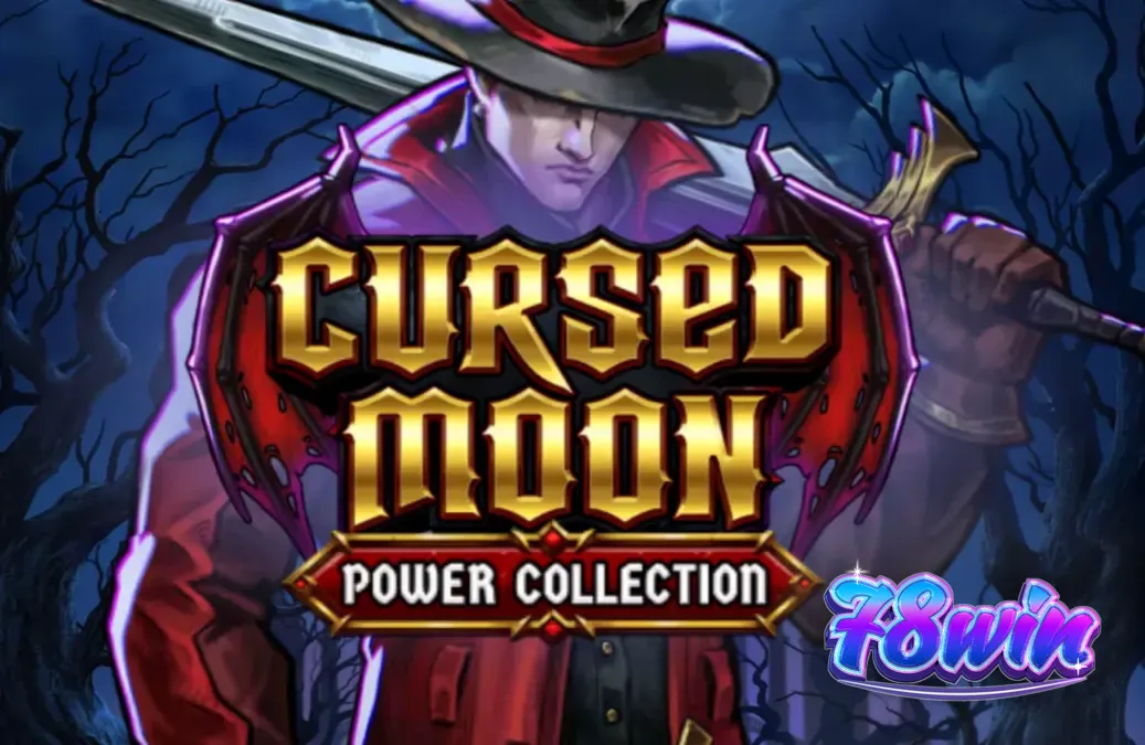 Caçador de monstros em uma floresta gótica no slot Cursed Moon Power Collection